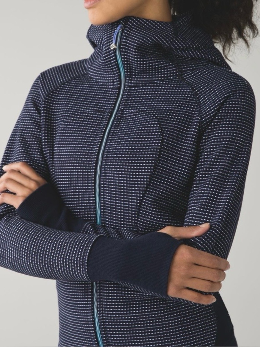 Lululemon Scuba Hoodie Light Cotton Fleece Blue Size 6